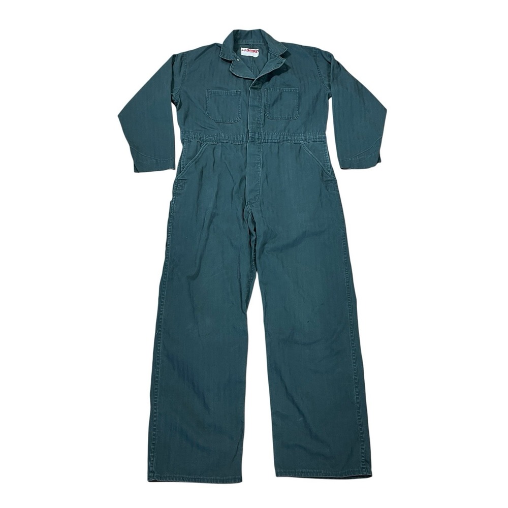 Work Wear Corp Vintage Coveralls 44/Large Herringbone Twill HBT USA Made